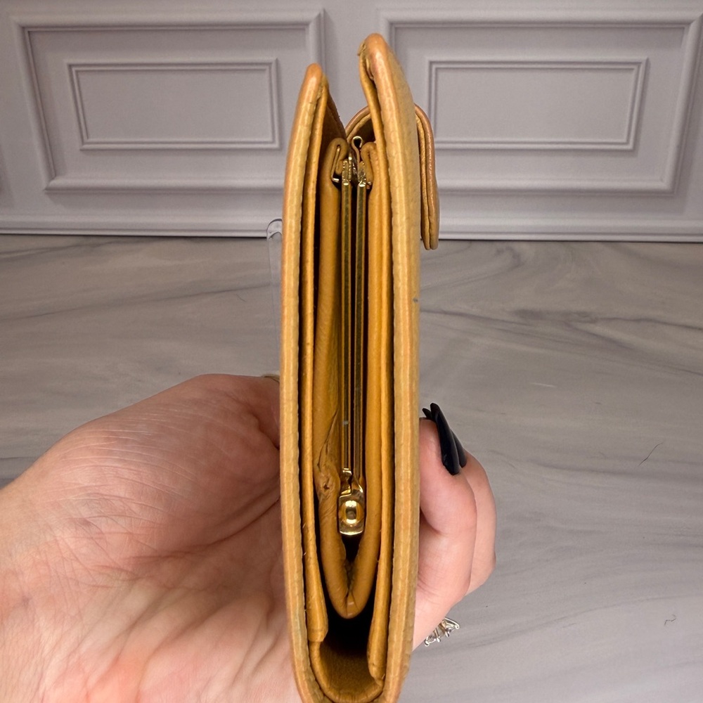 Chanel Mustard Yellow Caviar Leather Long Wallet – CC Logo | Authentic - Picture 7 of 12